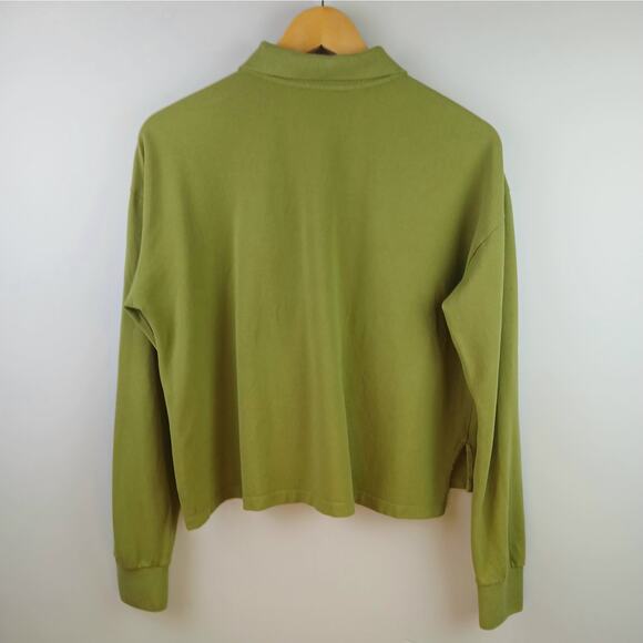 Tuckernuck Women's SZ M Winetasting Long Sleeve Pique Holmes Boyfriend Polo $128 - Picture 4 of 4